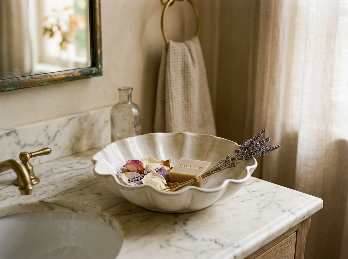 Large Ceramic Adele Shell Bowl lifestyle