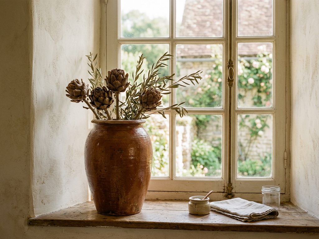 Siena Large Brown Water Pot lifestyle