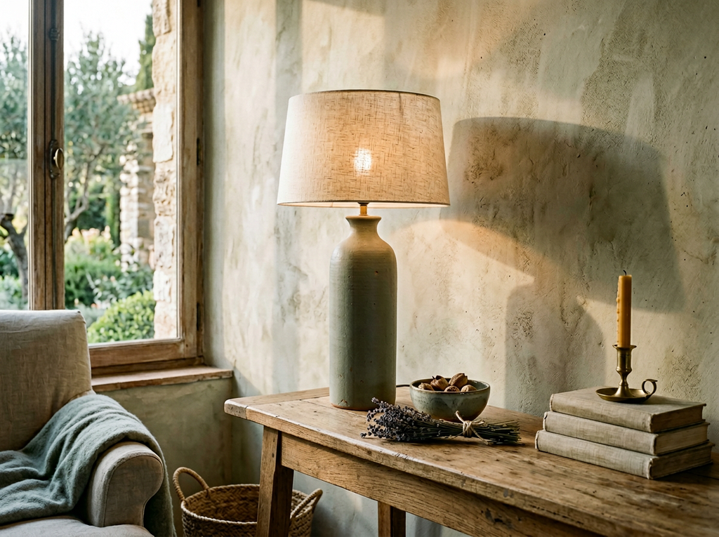 Tall Tuscan Grey Lamp lifestyle